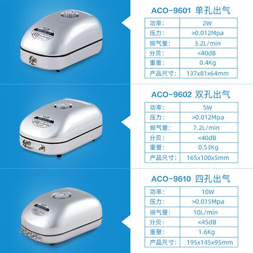 海利氧气泵增氧泵家用小型增氧机养鱼专用打氧泵鱼缸水族箱9601
