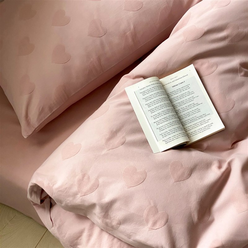 小清新星星60支水洗棉全棉提花床单四件套公主风被套纯棉床上用品