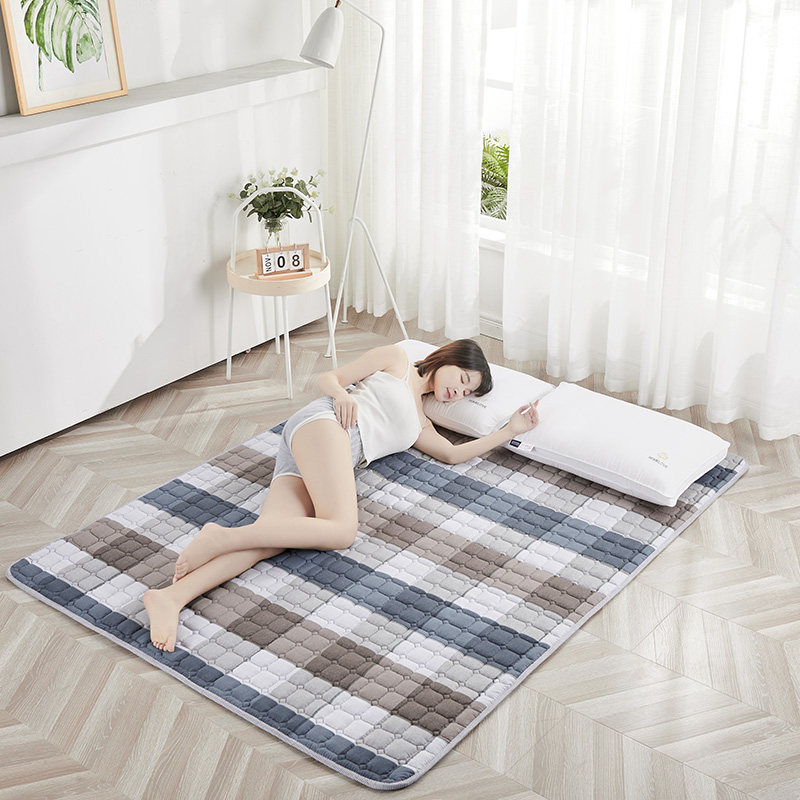 防滑床垫褥子薄款垫被加厚榻榻米垫法莱绒床护垫薄1.35m1.8米水洗