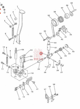 重机5200N带刀平车切刀架离合支架5300切边平缝机切刀座B4113-522