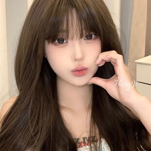 哼唧日常假发女长发港风复古中分刘海蛋卷头羊毛卷长卷发自然蓬松