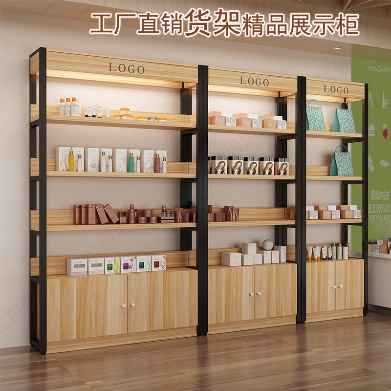 理发店货柜包包展示陈列样品摆放架文具店落地化妆品礼盒收纳酒柜
