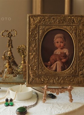 vintage1890年法国盘子支架展示架书架画架复刻版玫瑰金色