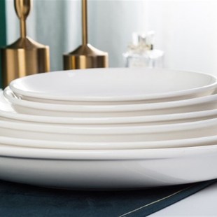 景德镇特大号陶瓷花盆托盘底托地盘底座圆形白色盘子