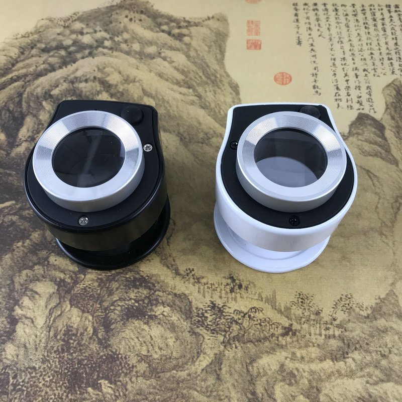 纺织布料经纬密度镜带灯照布镜鸽子眼60倍网点印刷放大镜验钞包邮