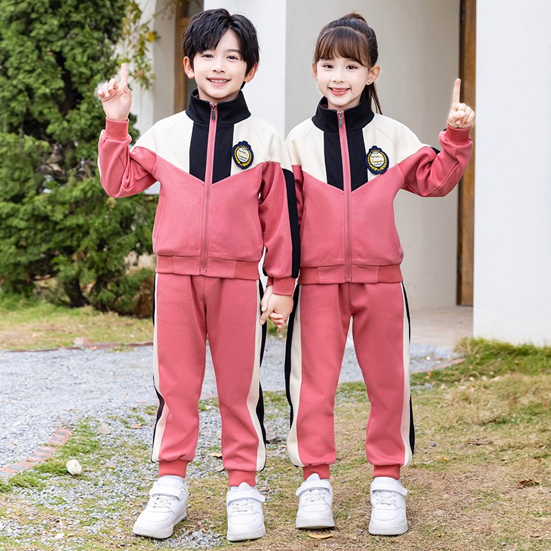 英伦学院风校服套装中小学生春夏季新款男女童班服四件套幼儿园服