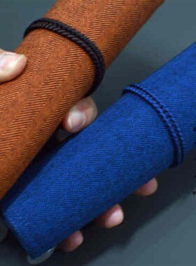 知秋家 一叶知秋手作钢笔笔帘【鱼骨拼】商务笔包笔袋收纳包邮