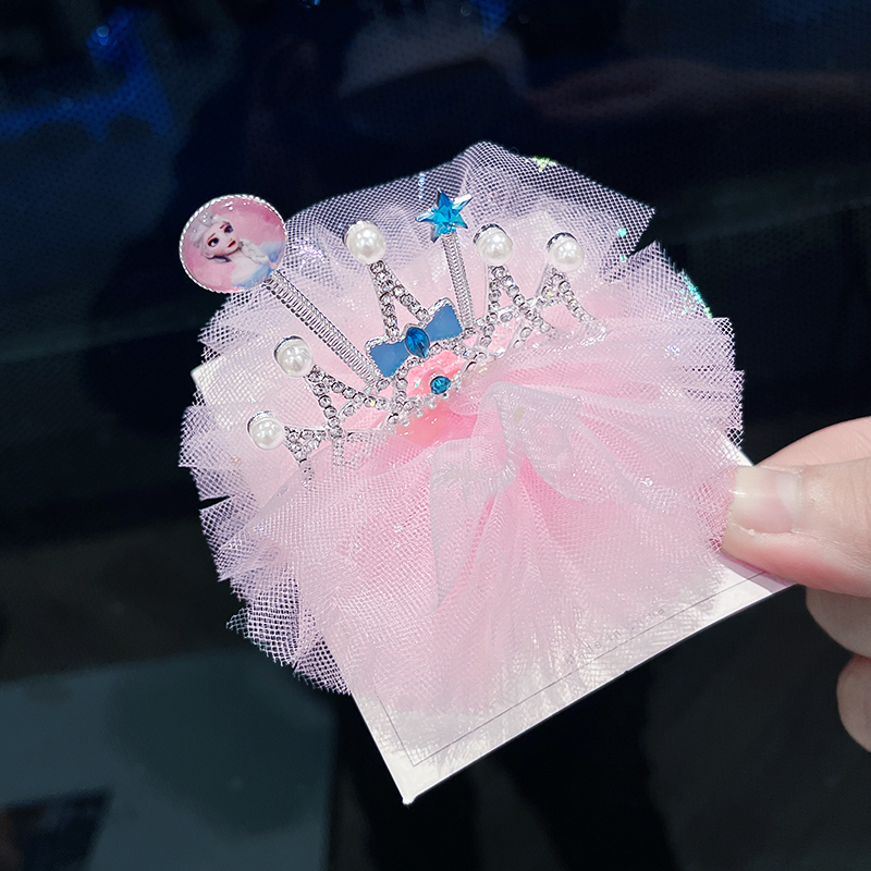 可爱超萌宝石皇冠头饰儿童发夹宝宝夹公主发饰小女王冠孩发夹女童