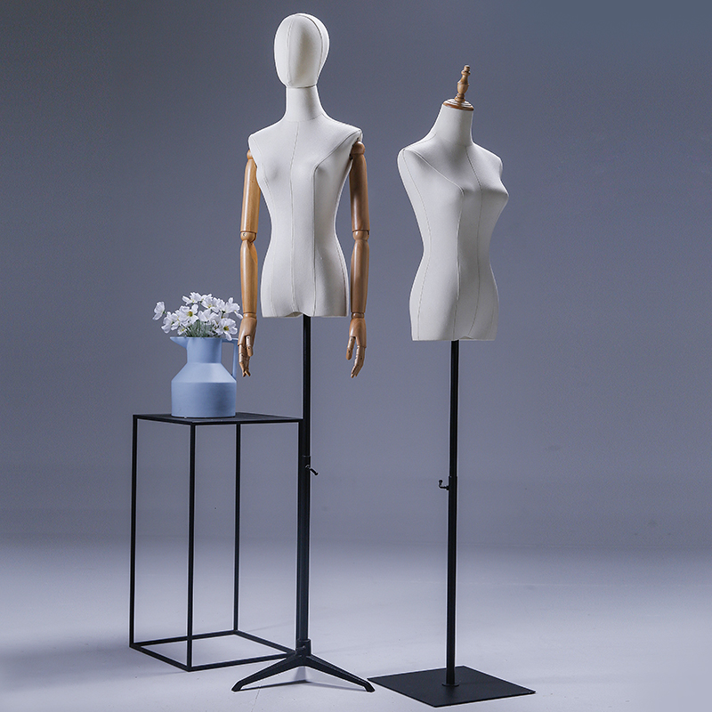 服装店模特道具女装橱窗半全身人台衣服展示架假人体婚纱模特架子
