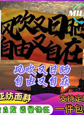 风吹又日晒自由又自在登山旗子武功山爬山旗帜网红旗音乐节旗定制