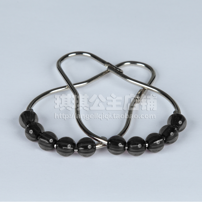 欧式特惠精美葫芦型多色树脂五滚珠简便实用活扣浴帘挂钩个