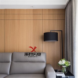 木饰意式半透定实木墙板白橡木实木皮科定板木饰面护墙板