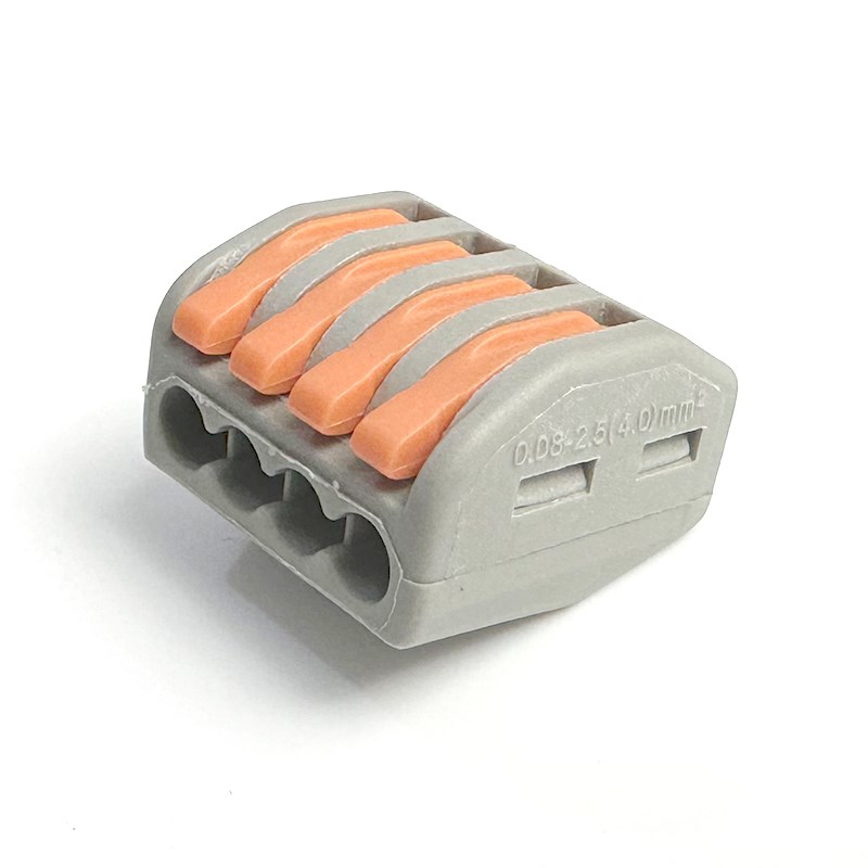 只PCT-2一进三出电线连接器快速接头接线端子并线器铜芯