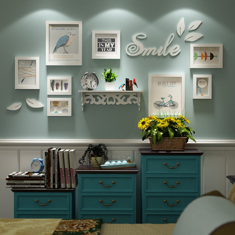 一面墙实木照片墙装饰现代相框墙客厅相片墙创意挂墙画框,家居饰品,照片墙,淘宝优惠券,粉丝福利购,淘宝优惠卷