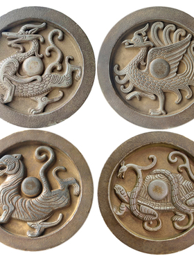 新品仿古工艺品青龙白虎朱雀玄武办公室装饰品神兽