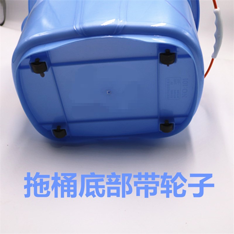 手压带滑轮加厚洗拖桶挤水桶墩布洁单桶压干桶家用大容量批量