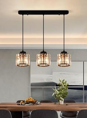 大观园餐厅吊灯轻奢水晶饭厅灯具 现代简约三头吧台餐厅灯R389