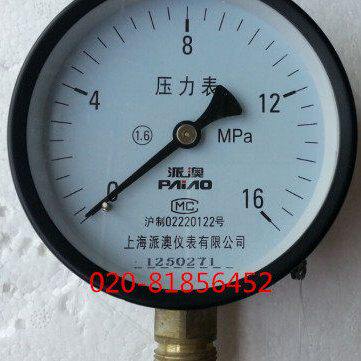 压力表Y100-16MPA 16MPA 25MPA 40MPA 60MPA Y-100 派澳