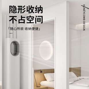 家用卧室厨房卫生间隔断隐形推拉门定制 无轨蜂巢折叠门免打孔日式