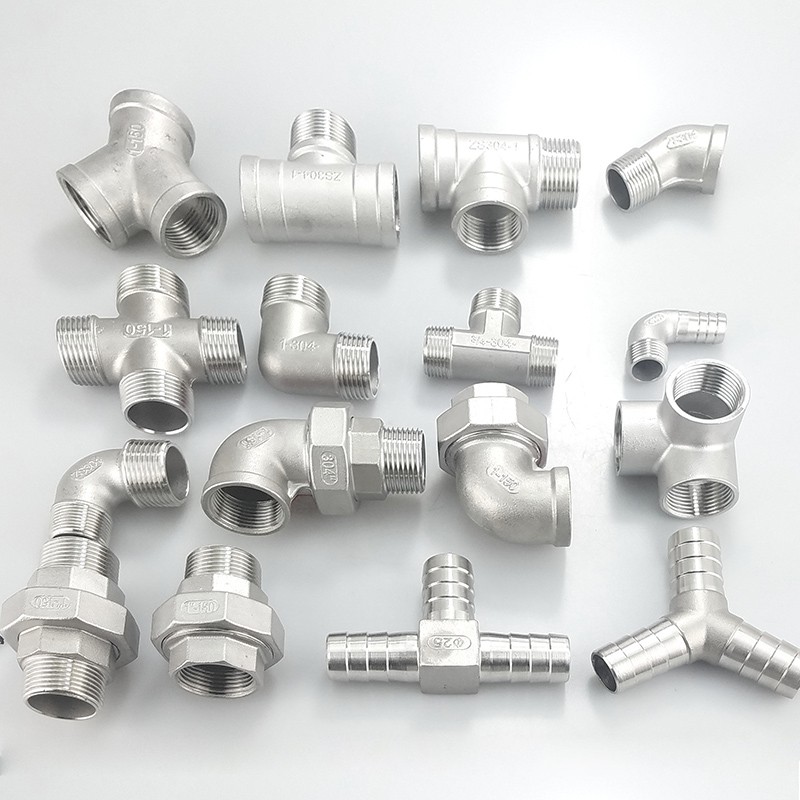 304不锈钢外丝四通/水管接头/水暖配件/四通分水器/2分3分4分6分