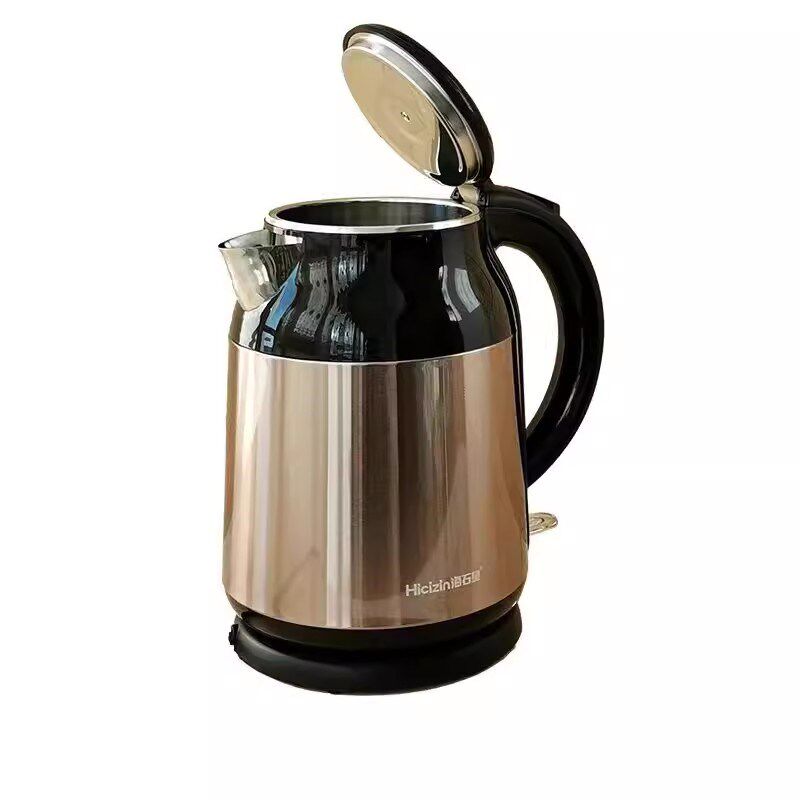 海石星1.8L电热水壶304不锈钢无缝一体内胆防烫烧水壶双层防烫