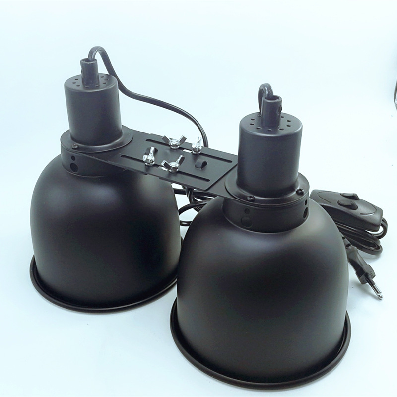 精品爬虫灯罩5.5寸uvb变色龙深桶陶瓷蜥蜴陆龟宠物加热爬箱网箱