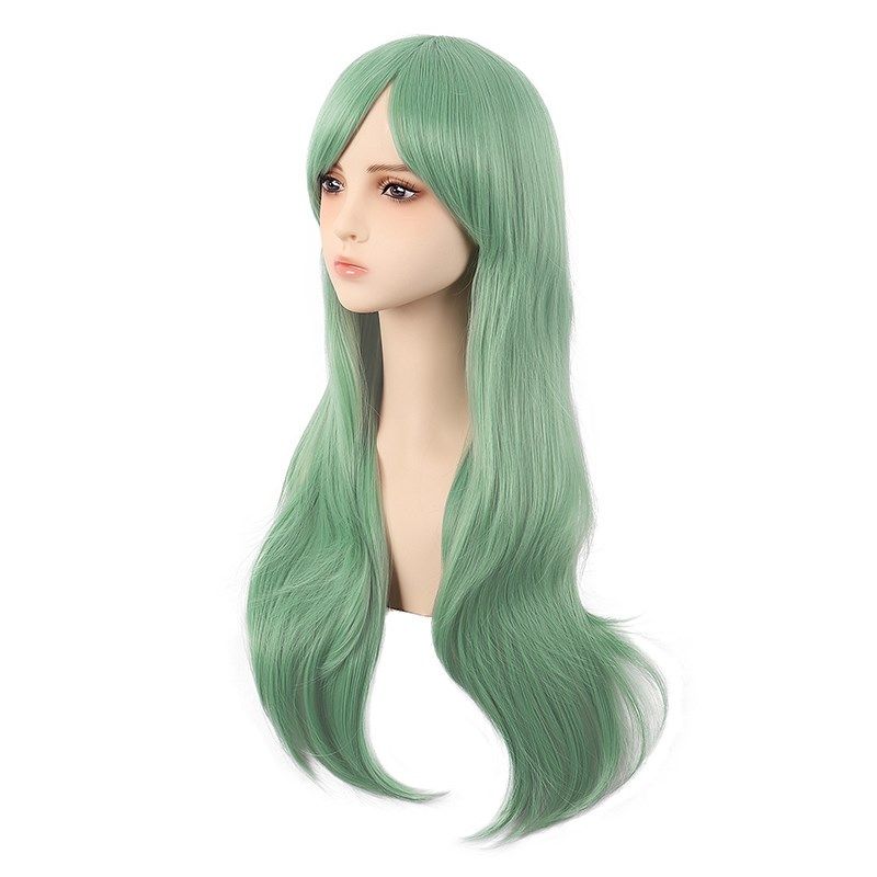 潼漫 cos假发女微卷长发动漫高温丝灰绿浅绿色斜刘海万用70cm头套,美发护发/假发,演出假发,淘宝优惠券,粉丝福利购,淘宝优惠卷