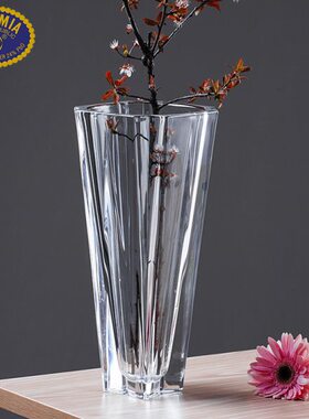 捷克进口BOHEMIA水晶玻璃时尚现代欧式花器客厅落地大号花瓶