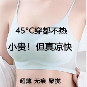【百万博主推荐】超薄冰丝无痕内衣女士夏季无钢圈聚拢美背文胸罩