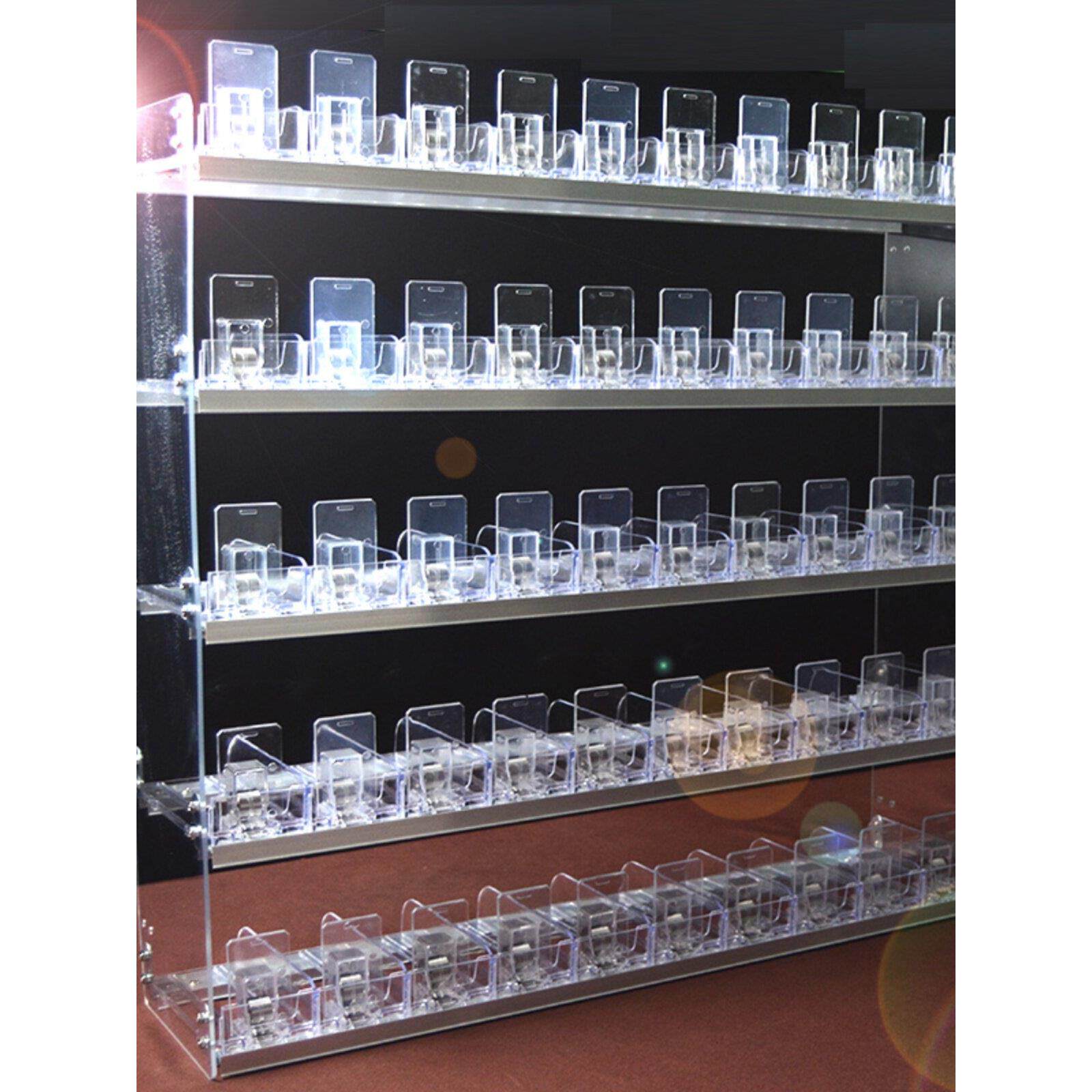 便利店直烟架展示架超市烟柜烟背柜壁挂式货架展示柜带推烟器