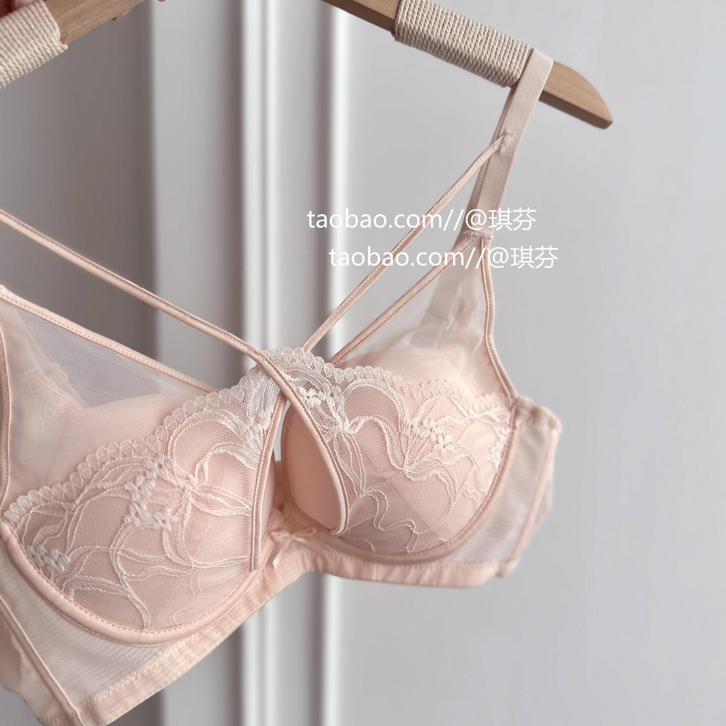 “美丽纠缠”交叉美胸带~ 法式纯欲蕾丝内衣女小胸聚拢显大文胸罩