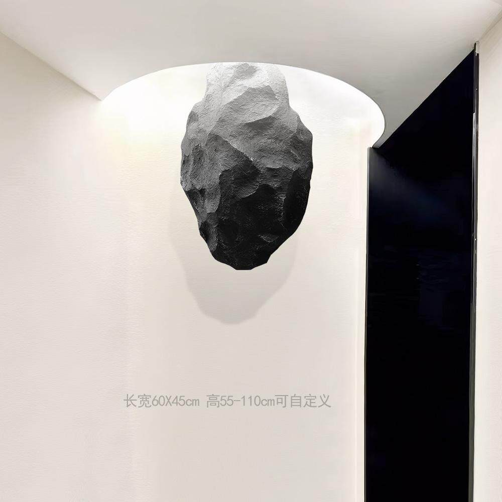 彷真吊挂石头室内悬吊式天花板悬挂悬浮石空间装扮商场展厅假石头