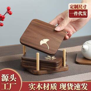 杯垫木质 实木印花餐垫隔热垫碗垫锅垫餐桌餐盘垫家用高档防烫日式