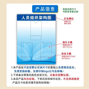 人员组织架构图公示栏企业员工安全生产消防架构信息可更换公告牌