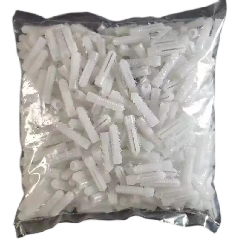 国标塑料膨胀管6mm8mm带刺加粗加厚型加强胀管窗帘吊顶胀塞螺丝钉