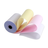 速易打无碳压感收银打印纸7560三层收银纸无碳白红黄三联小票纸