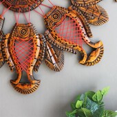 卧室墙上装 复古实木墙面背景墙壁饰墙饰 饰品挂饰玄关餐厅挂件中式