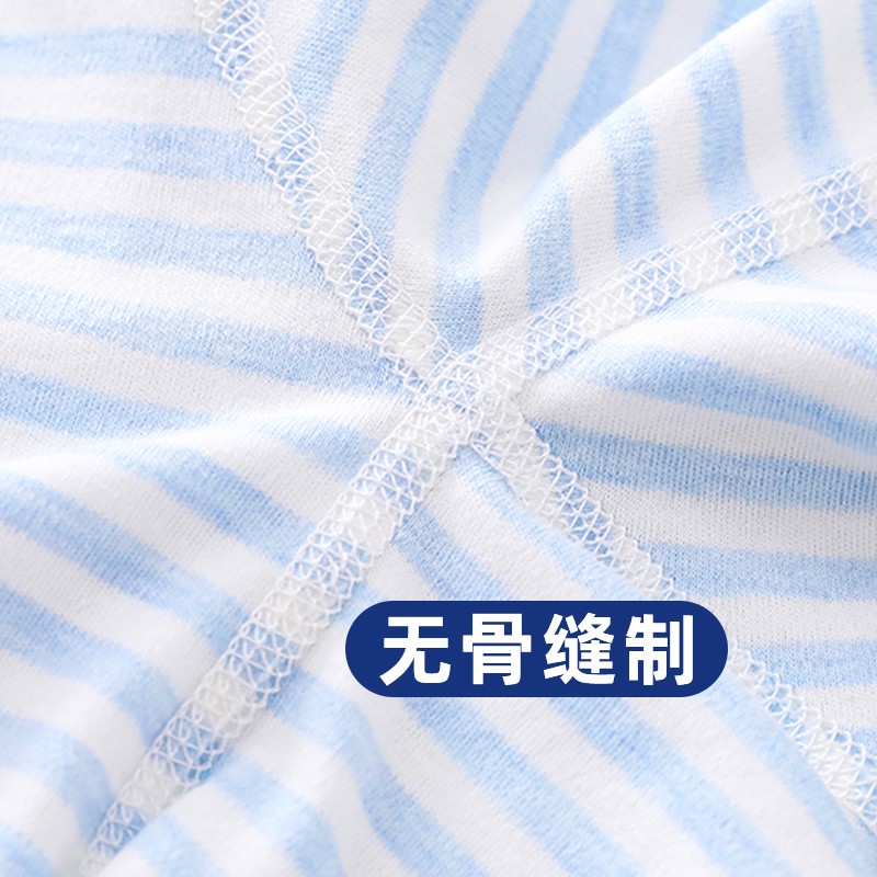 3件装/新生婴儿内衣套装开档秋裤秋衣纯棉低圆领打底贴身保暖睡衣