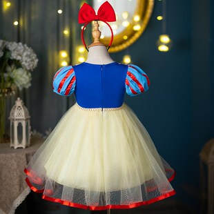 白雪公主裙女童夏天儿童洋气裙子小女孩网纱连衣裙生日礼服夏季