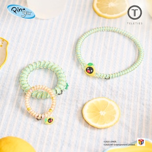 美国TELETIES X PINGU联名电话绳发圈发箍头绳女孩礼物丝绸配饰