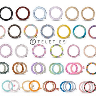 美国TELETIES电话线发圈高弹力电话绳泰莉TT圈发绳无痕不勒发头绳