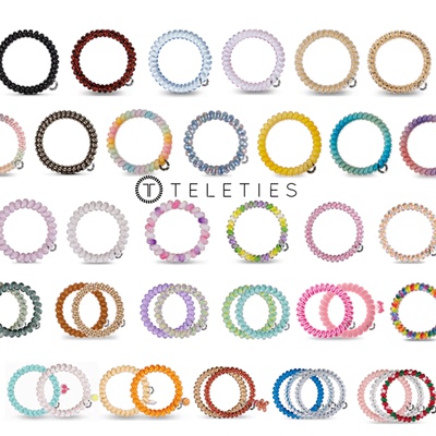 美国TELETIES电话线发圈高弹力电话绳泰莉TT圈发绳无痕不勒发头绳