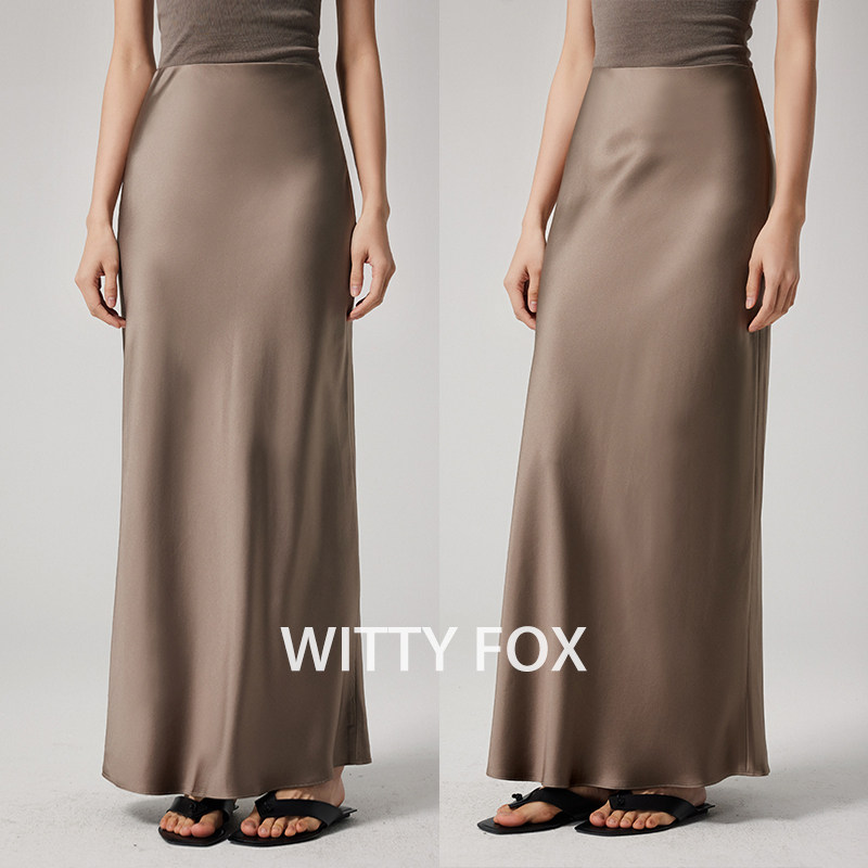 WITTYFOX真丝桑蚕丝连衣连衣裙