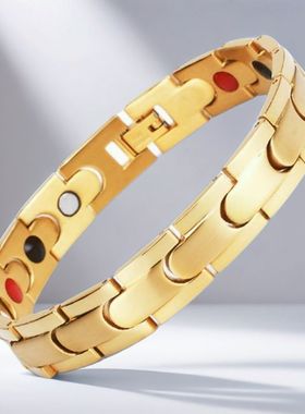 钛钢手链磁疗感钢不掉色