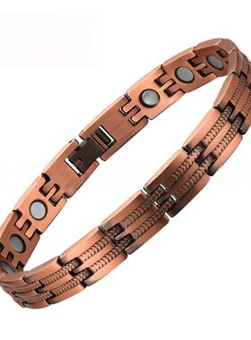 复古品磁性磁石红铜手链