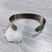 红铜手镯日韩饰品个性 嘻哈潮男开口手环潮流 百搭光面男简约时尚