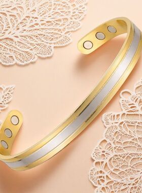 纯铜红铜女式手镯开口手镯