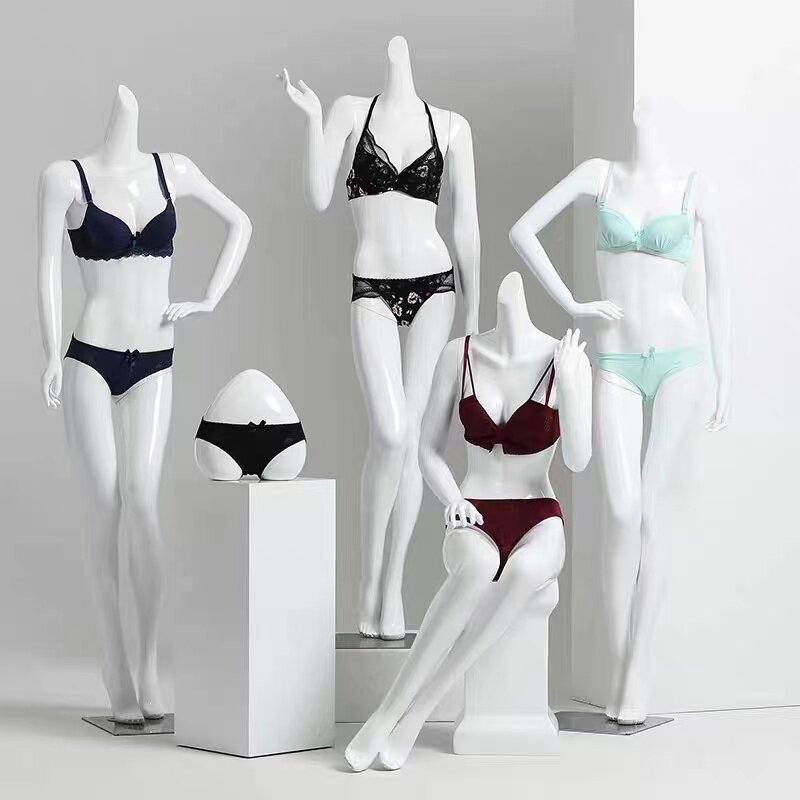 内衣模特展示架女全身内衣店聚拢型模特假人体陈列展示半身内裤架