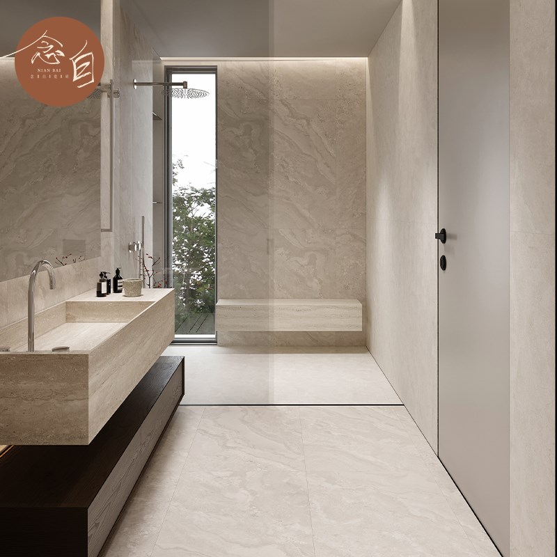 珍稀雾缦石润哑光质感大理石纹瓷砖高端酒店卫生间墙地砖厨房墙砖