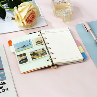 a7皮质可替换活页记事本透明封面手账本便携记录簿日记本子小清新